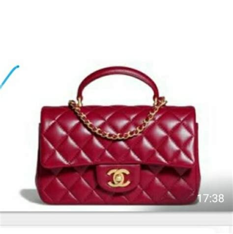 chanel mini top handle caramel